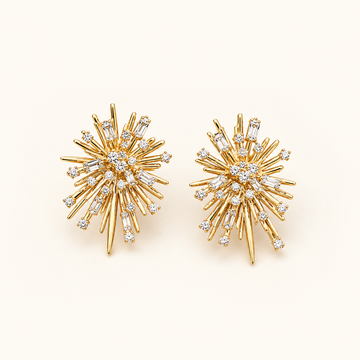 Pendientes de Fuego para Mujeres con Diseño en Forma de Rayos