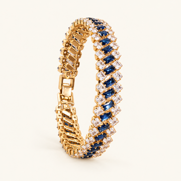 Pulsera Geométrica para Damas con Varios Acentos de Piedra