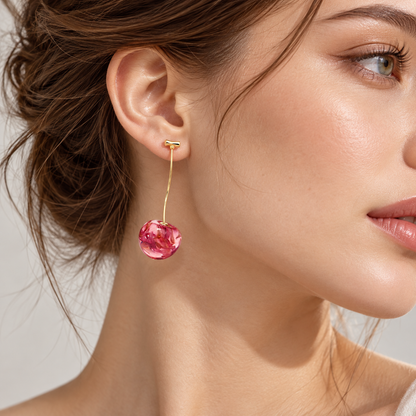 Pendientes de Cereza para Mujer con Diseño de Colgante