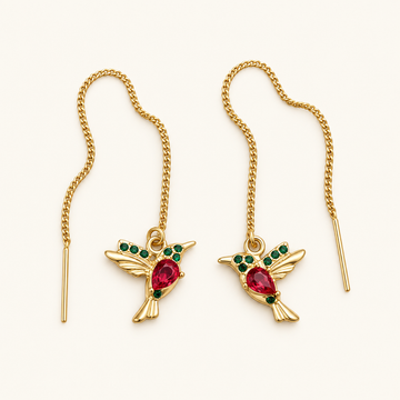 Damas Pendientes Colibri con Motivo de Pajaro Colgante - Par