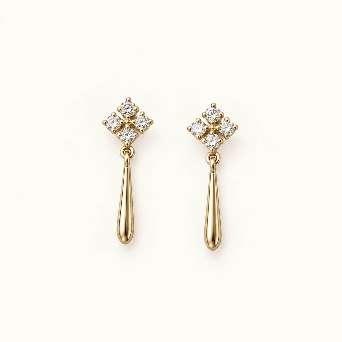Pendientes de Cruz para Mujer con Diseño de Bastón Colgante - Par