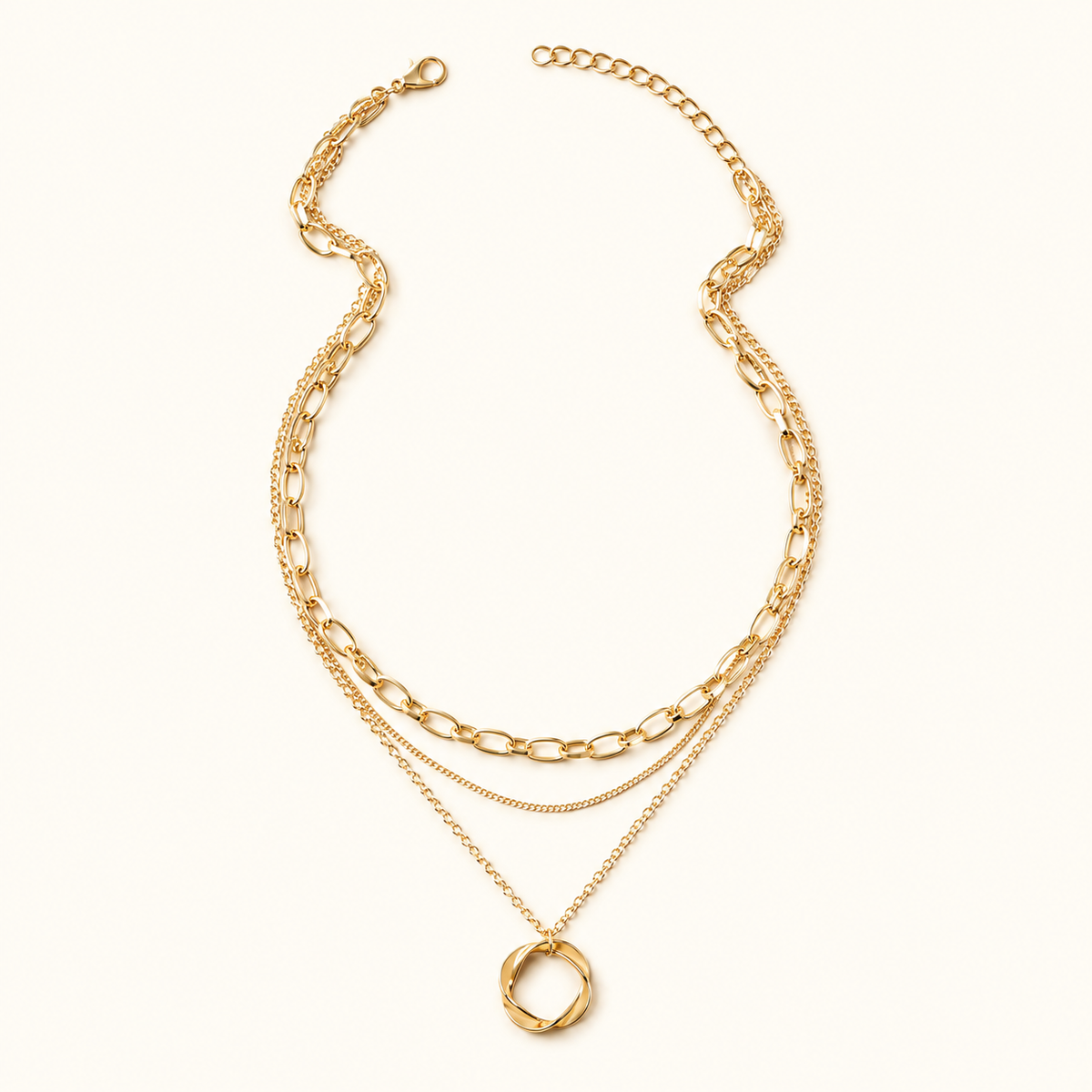 Collar Mujer Multicapa con Colgante y Diseño de Cadena Capas