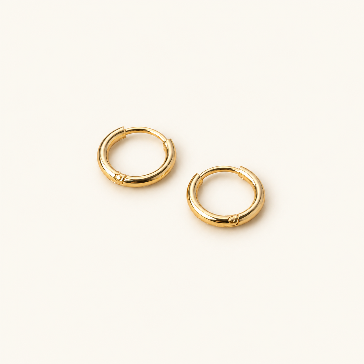 Damas Mini-Huggie-Pendientes con Forma Redonda Esbelta