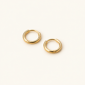 Damas Mini-Huggie-Pendientes con Forma Redonda Esbelta