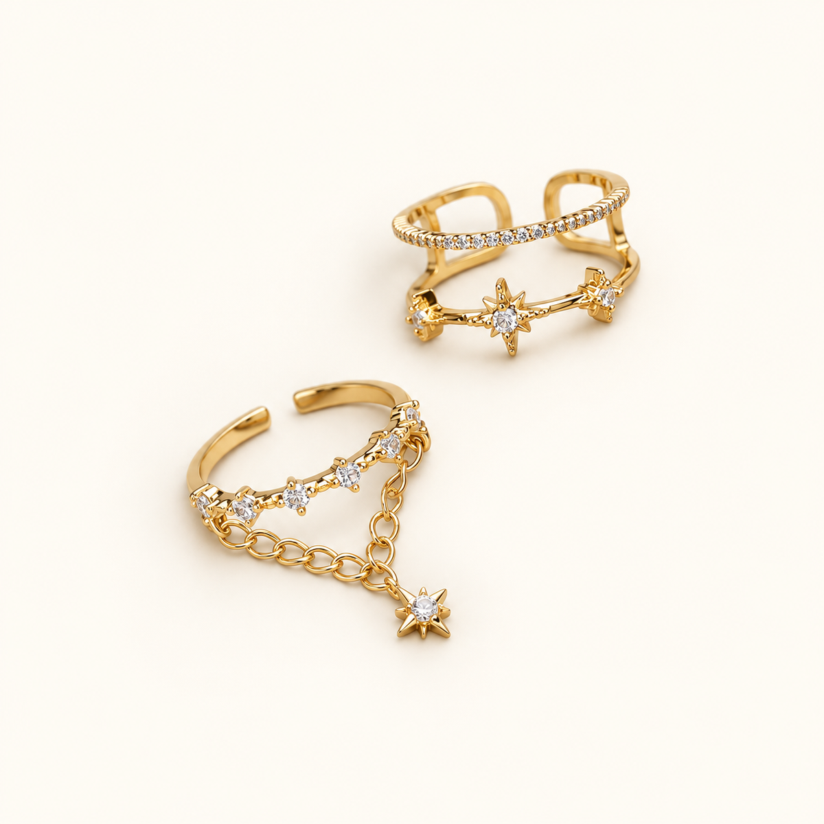 Damas Anillos Estrella Ajustables