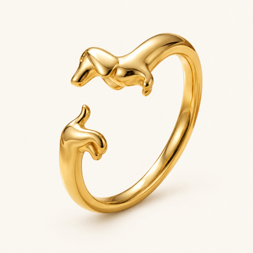 Damas Anillo Abierto Ajustable con Motivo de Salchicha
