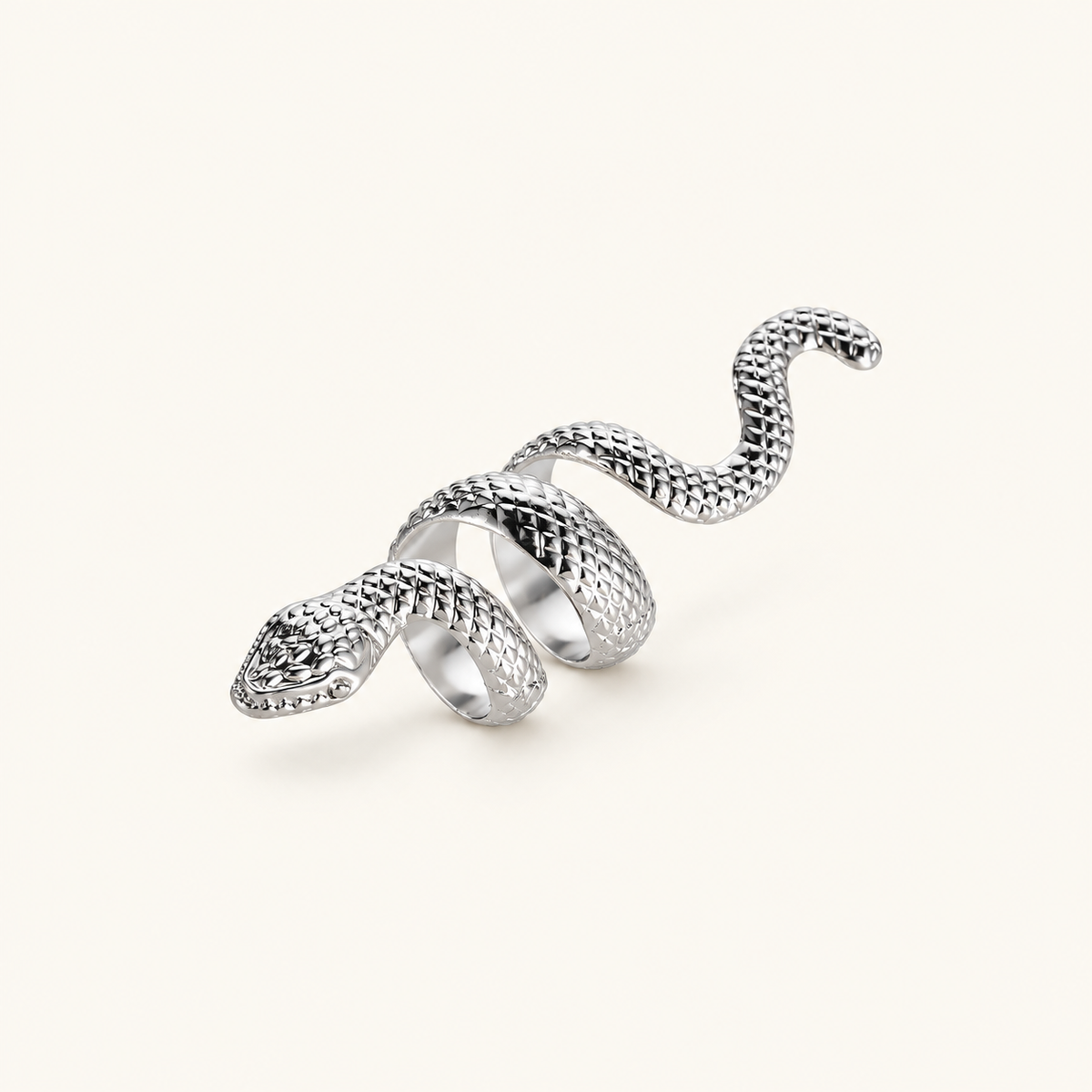 Anillo de Serpiente Ajustable para Mujer con Diseño Enroscado