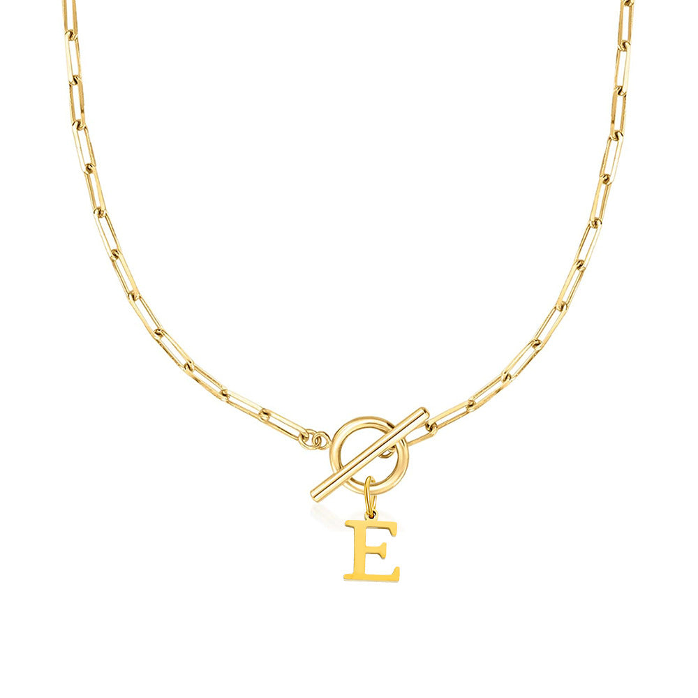 Amara – Collar Inicial en Eslabones de Papel