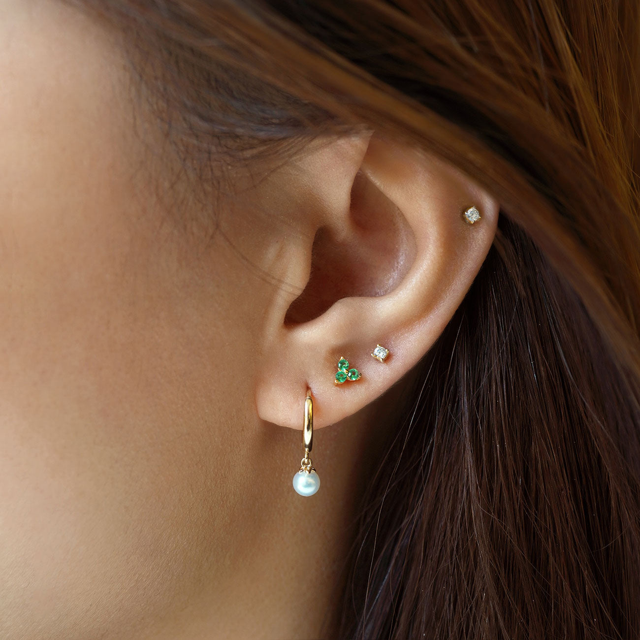 Ling - Aros pequeños con perla