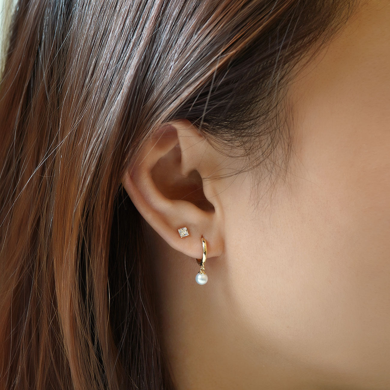 Ling - Aros pequeños con perla