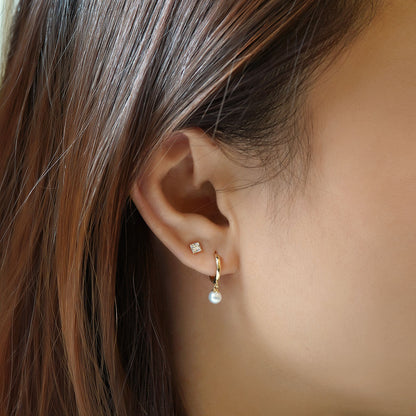 Ling - Aros pequeños con perla