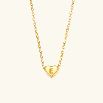 Corazón - Collar con iniciales de oro