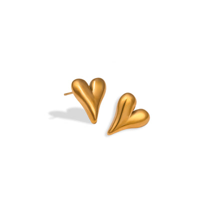 Lea – Pendientes Corazón Elegantes con Estilo Chic