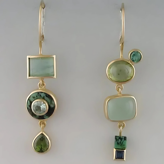 Elvina – Pendientes Vintage Verdes