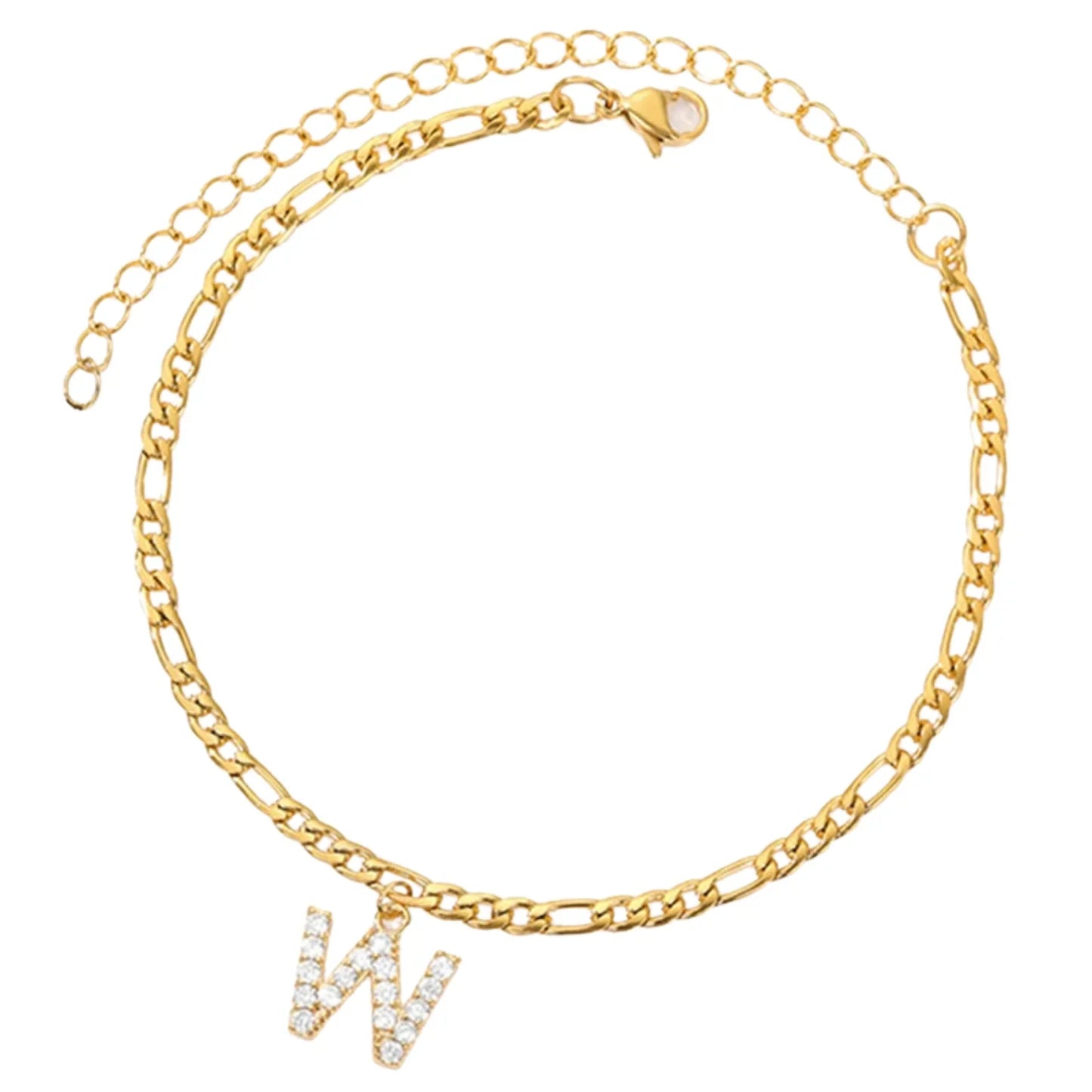 Love Initial Anklet - Pieza de tobillo con su inicial
