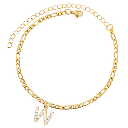 Love Initial Anklet - Pieza de tobillo con su inicial