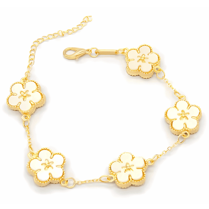 Lian – Pulsera Doble Cara con Flores de Ciruelo