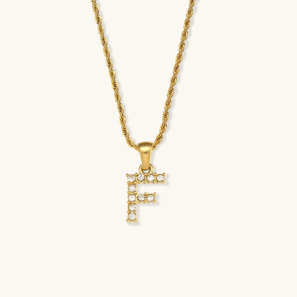 Maeve - Collar de diamantes con iniciales de letras