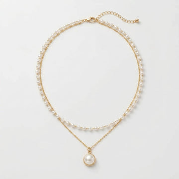 Collar de Perlas para Mujeres con Diseño Clásico de Un Solo Hilo