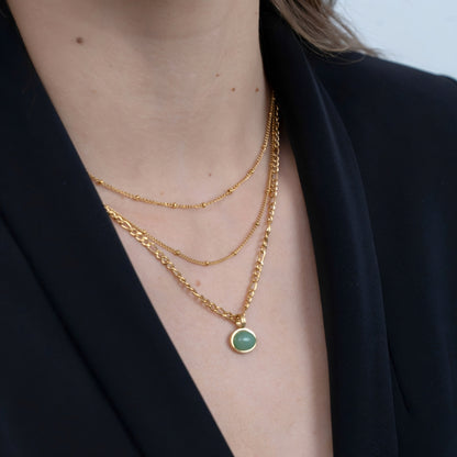 Taylor – Collar Figaro con Piedra Jade