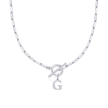 Amara – Collar Inicial en Eslabones de Papel