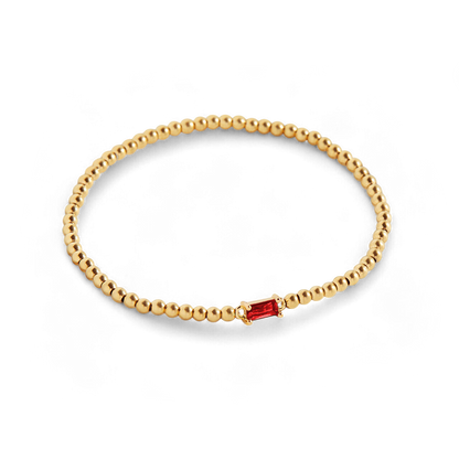 Aitana – Pulsera Dorada con Piedra Natal