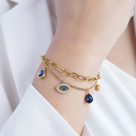 Cris – Pulsera Doble Capa Cadena Gruesa