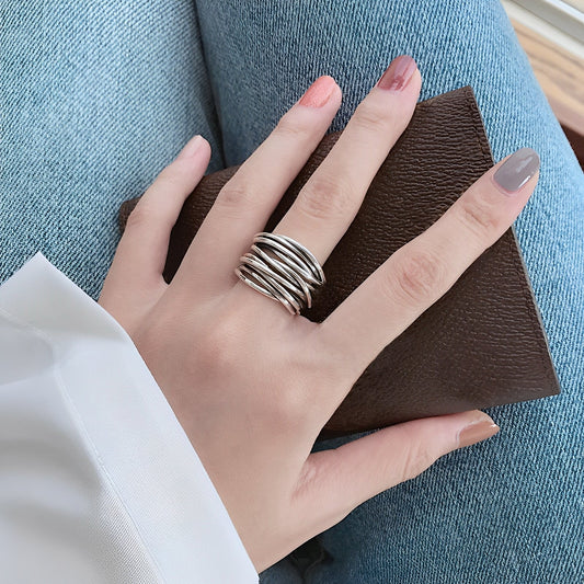 Alma – Anillo Superpuesto Ajustable en Plata Esterlina 925