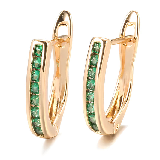 Bella – Pendientes Esmeraldas y Diamantes en Oro