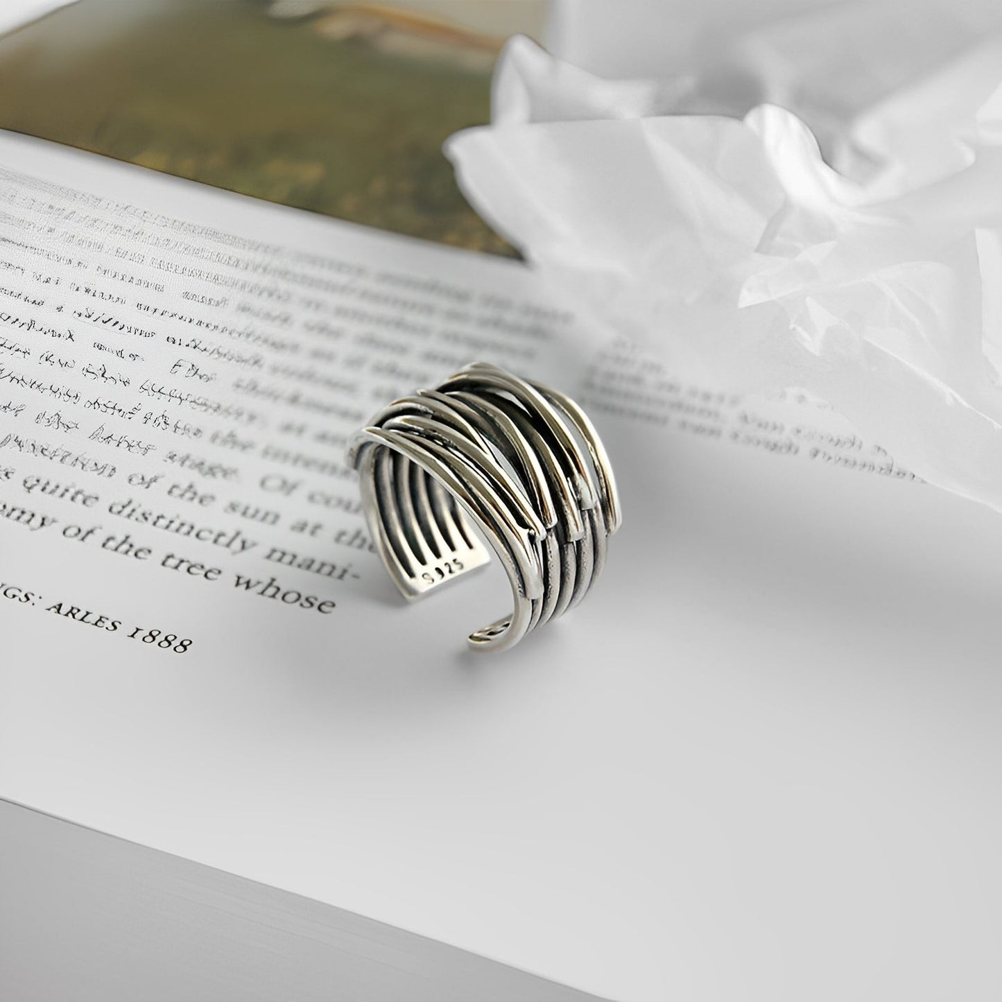Alma – Anillo Superpuesto Ajustable en Plata Esterlina 925
