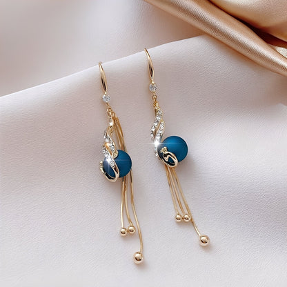 Sheynn – Pendientes de Fiesta con Perlas Azules