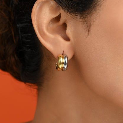 Lella – Pendientes Semicírculo con Contraste de Color