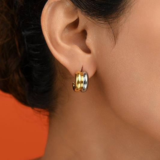 Lella – Pendientes Semicírculo con Contraste de Color
