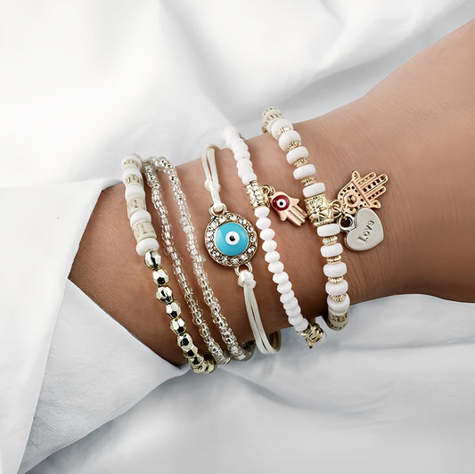 Samira – Lote de Pulseras Hamsa Protectores