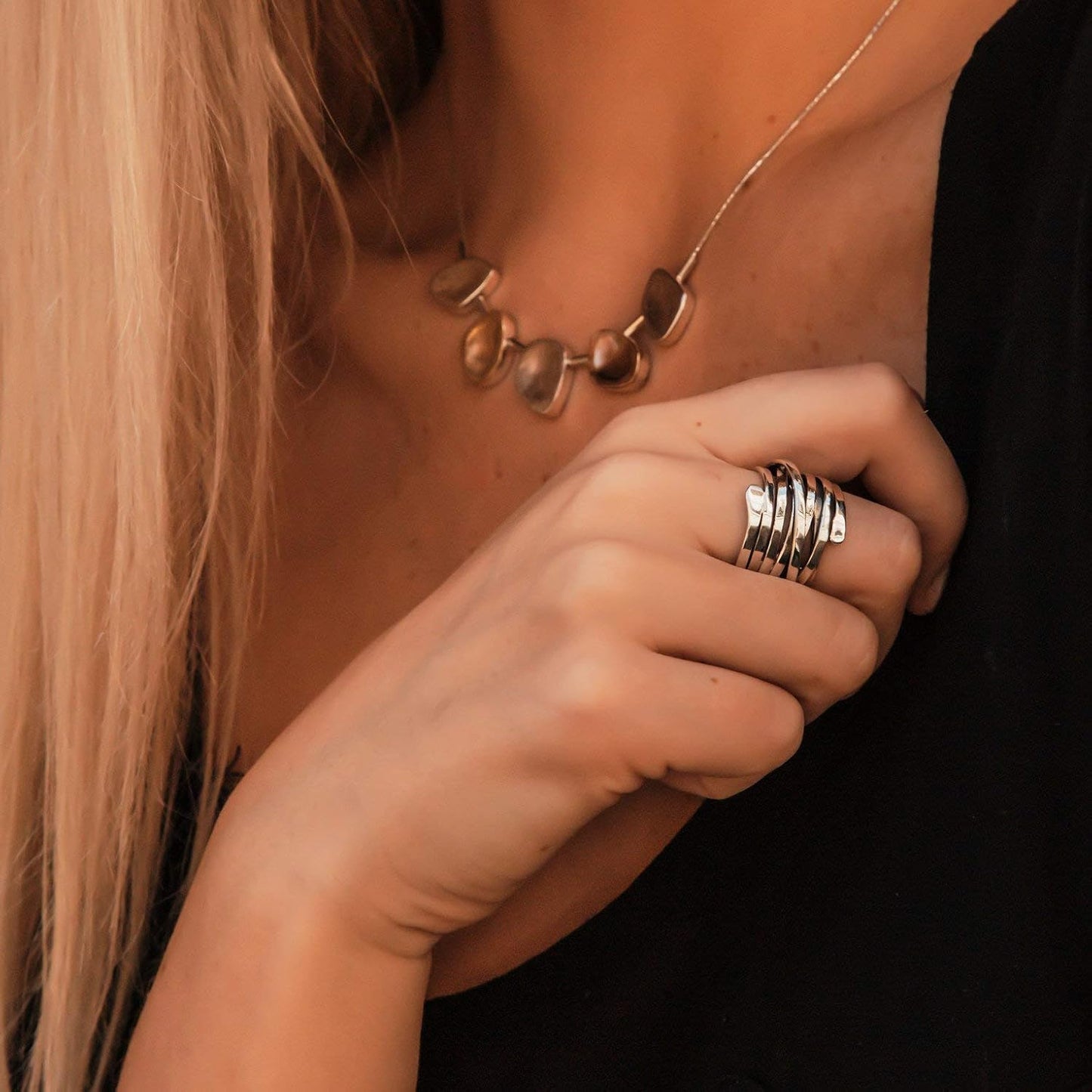 Bliss – Anillo Vintage Grueso en Plata