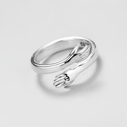 Noa – Anillo Abrazado Ajustable en Plata