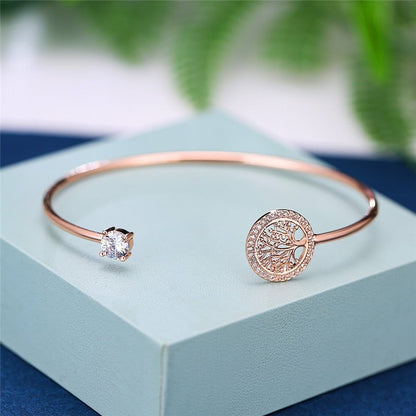 Sonya – Pulsera Ajustable Árbol de la Vida Dorado