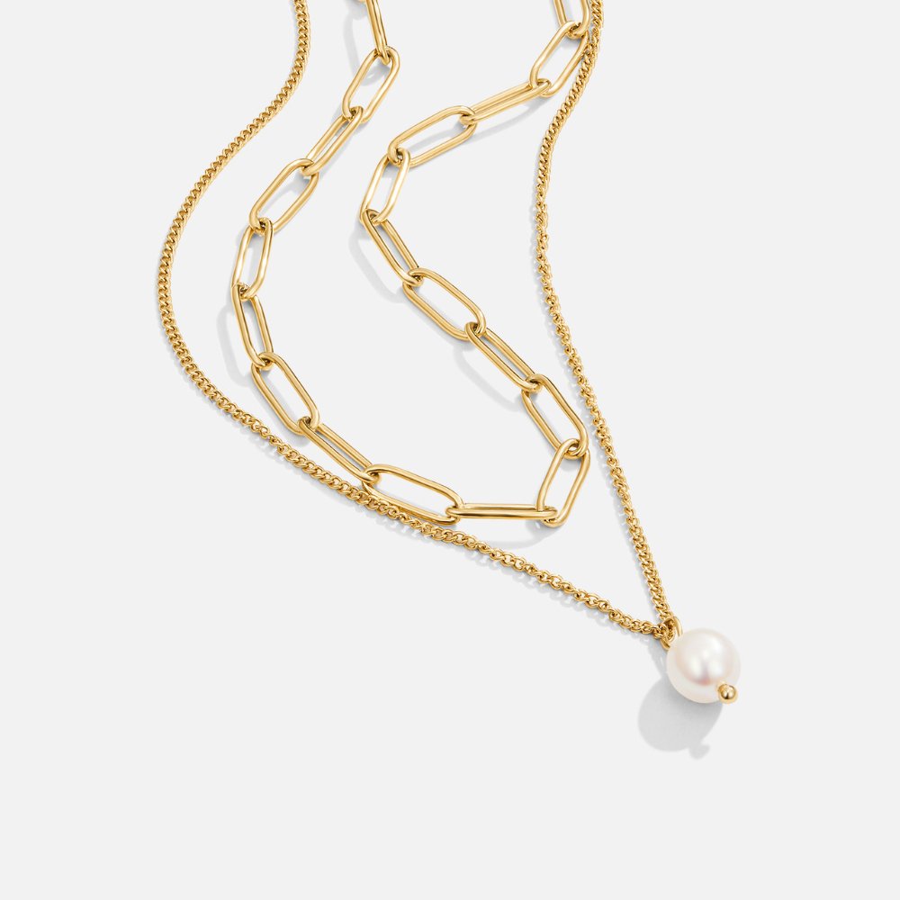 Amanda – Collar Doble Perla con Estilo Elegante