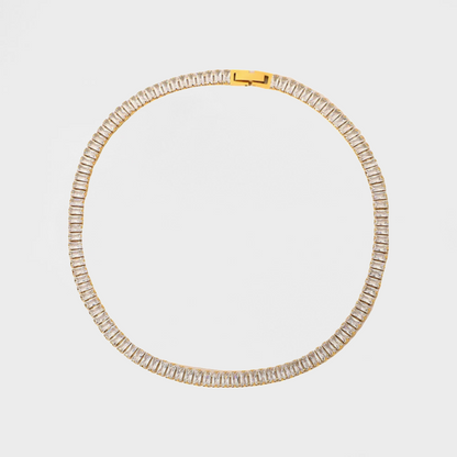 Verna – Choker Tennis con Corte Baguette y Estilo Elegante