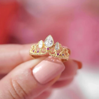 Anillo de Corona Rapunzel - El Anillo de Corona Dorado de Rapunzel