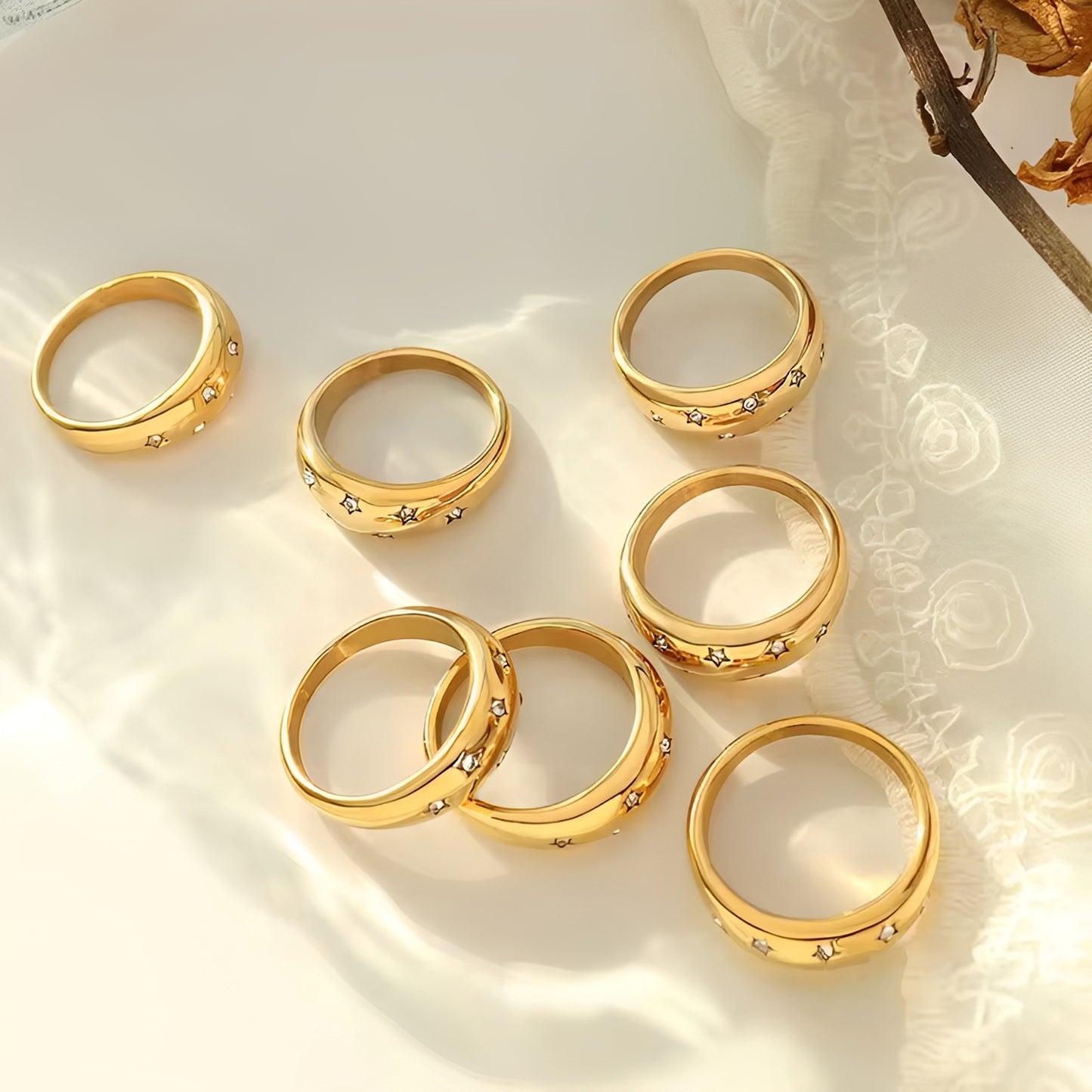 Cielo – Anillo Estrella con Brillo Celestial