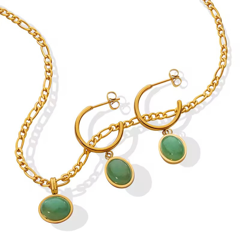 Lorie – Conjunto Aventurina Verde Elegante