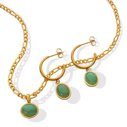 Lorie – Conjunto Aventurina Verde Elegante