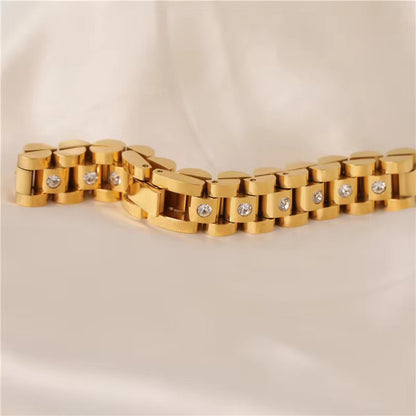 Lucie – Pulsera Reloj Órbita Brillante Elegante