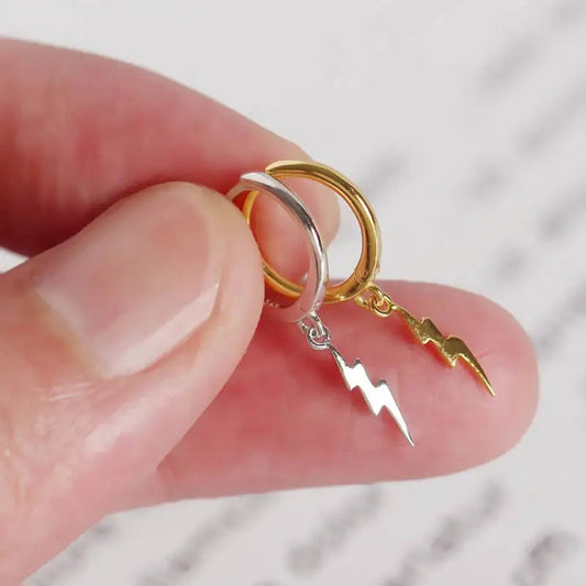 Pendientes Lightning Hoop - Pendientes Lightning Bolt