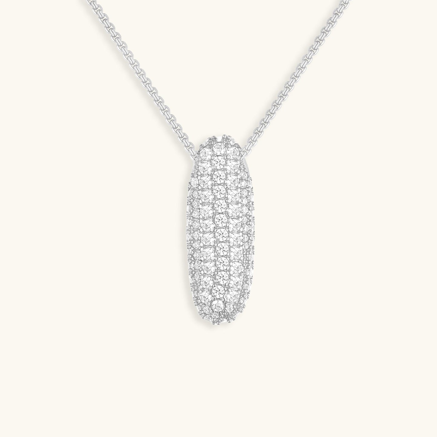 Collar de diamantes con inicial en burbuja