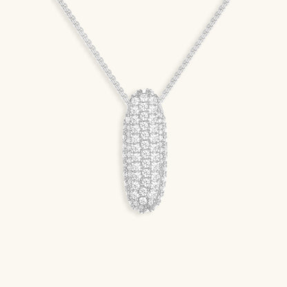 Collar de diamantes con inicial en burbuja