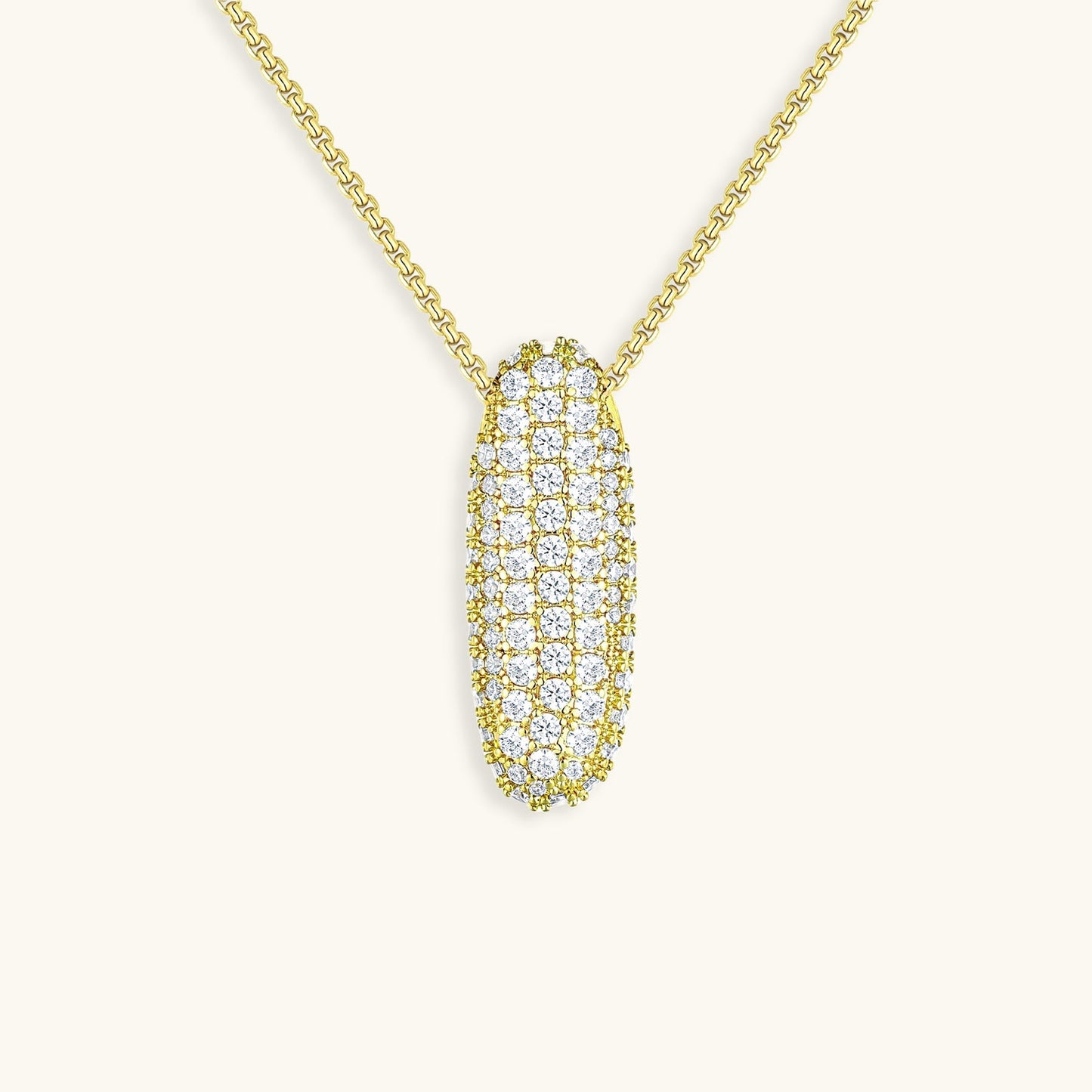 Collar de diamantes con inicial en burbuja