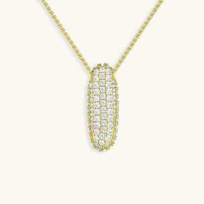 Collar de diamantes con inicial en burbuja