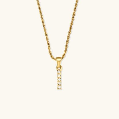 Maeve - Collar de diamantes con iniciales de letras